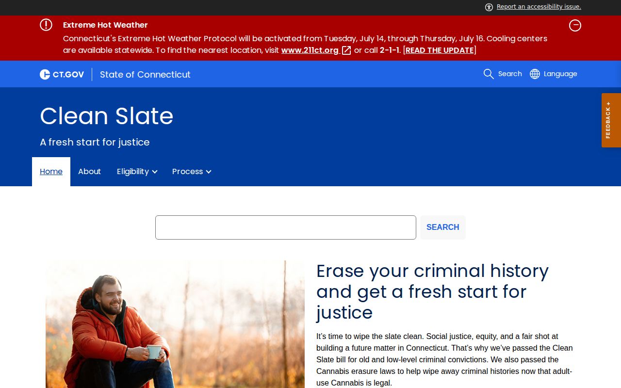 Clean Slate Connecticut official erasure information